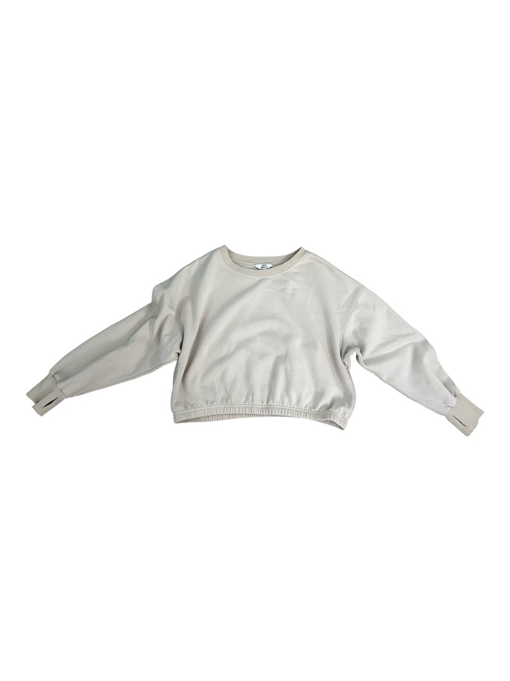 JoyLab Cream Cropped Crewneck Sweatshirt-EUC